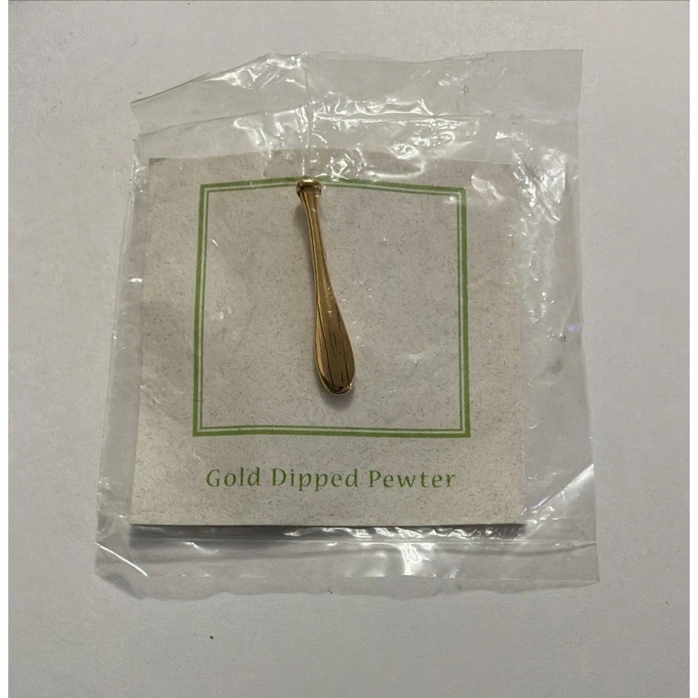 Jim Clift Boat Oar Gold Dipped Pewter Lapel Pin Hat Pinback NEW